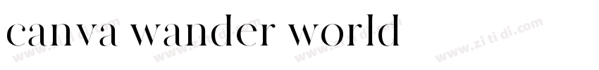 canva wander world字体转换